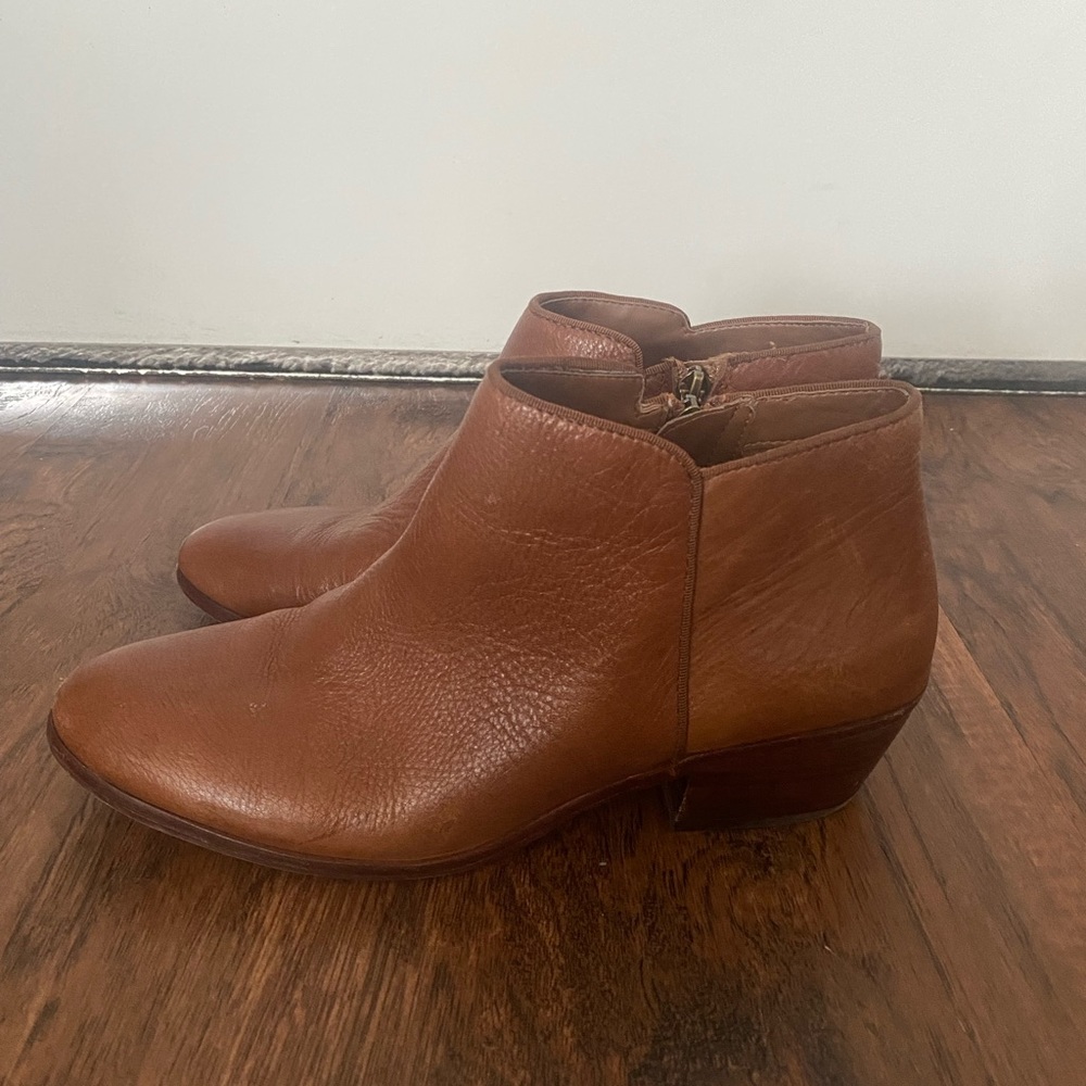 Sam Edelman Petty ankle bootie, cognac brown